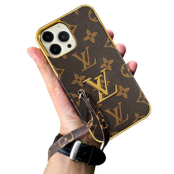 LUXURY LV GOLD BIG LOGO IPHONE CASE