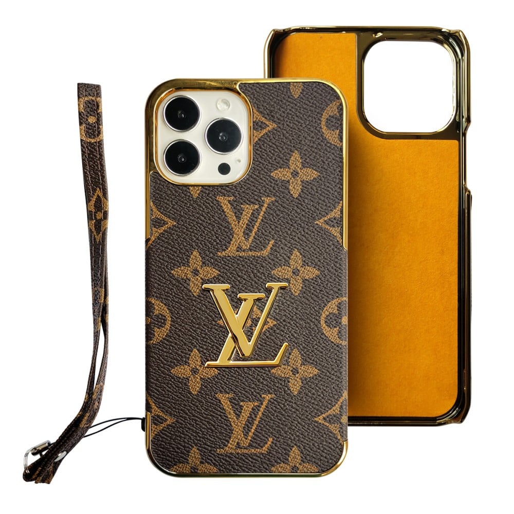 LUXURY LV GOLD BIG LOGO IPHONE CASE