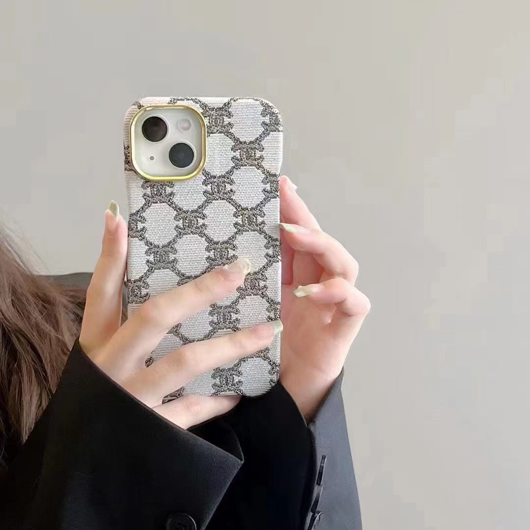 Luxury Patterned Fabric iPhone Case