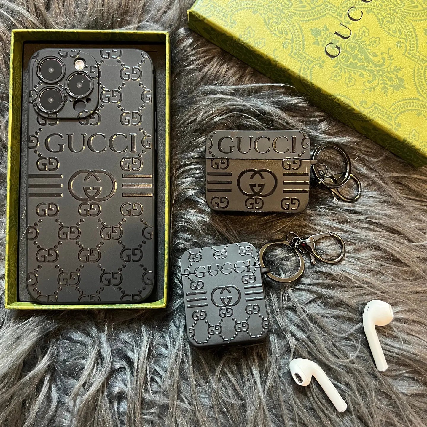 BLACK TRENDY PHONE CASE GUCCI