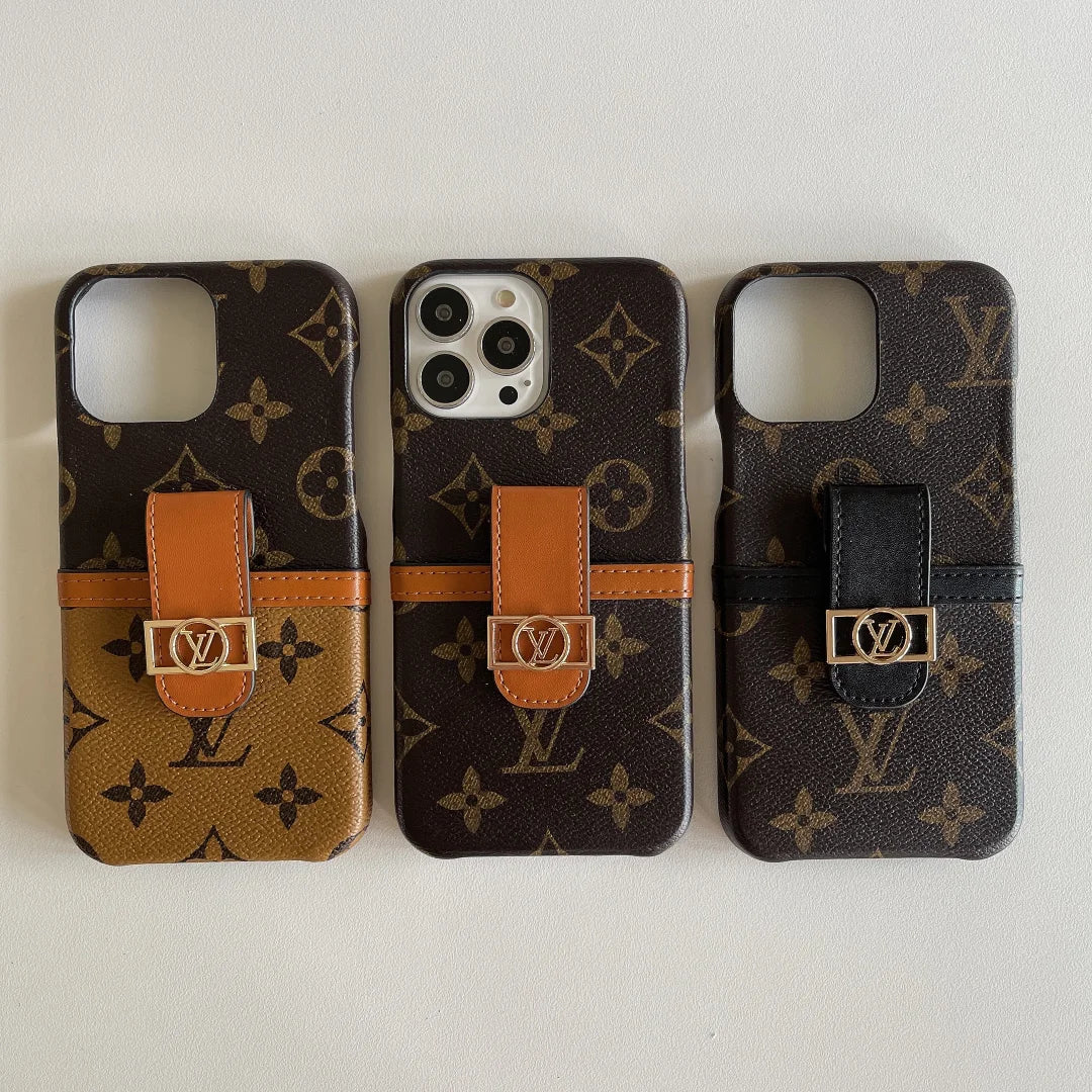 LV CANVAS LEATHER MONOGRAM SECURITY BUTTON FOR IPHONE