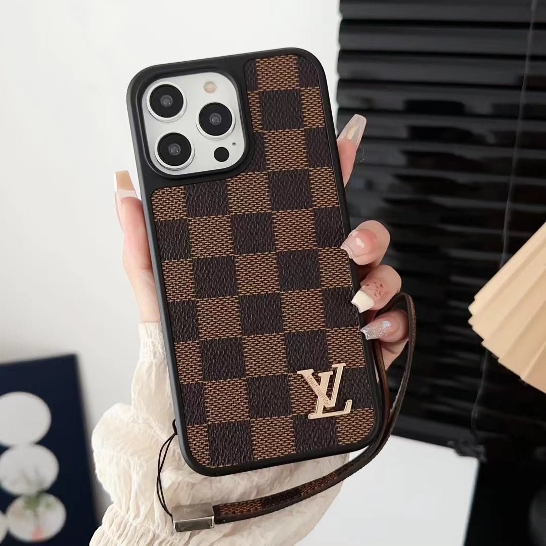 Leather Lv  iPhone Case