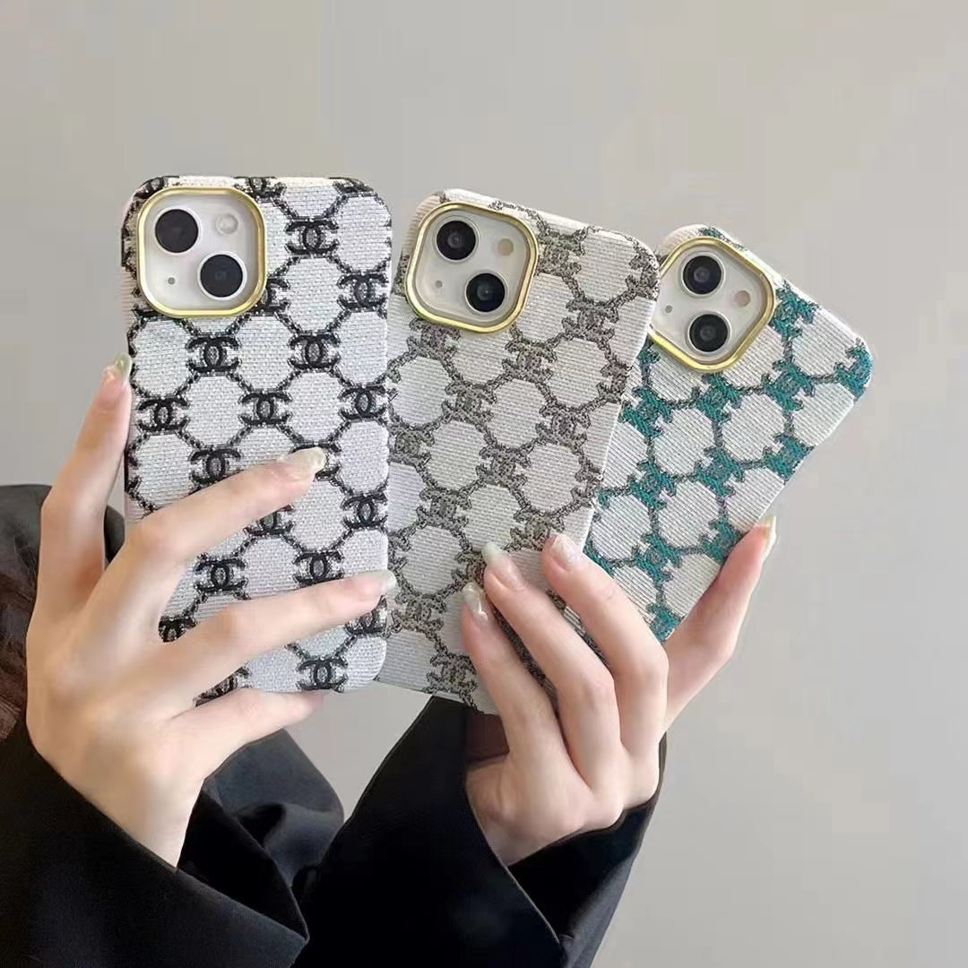 Luxury Patterned Fabric iPhone Case