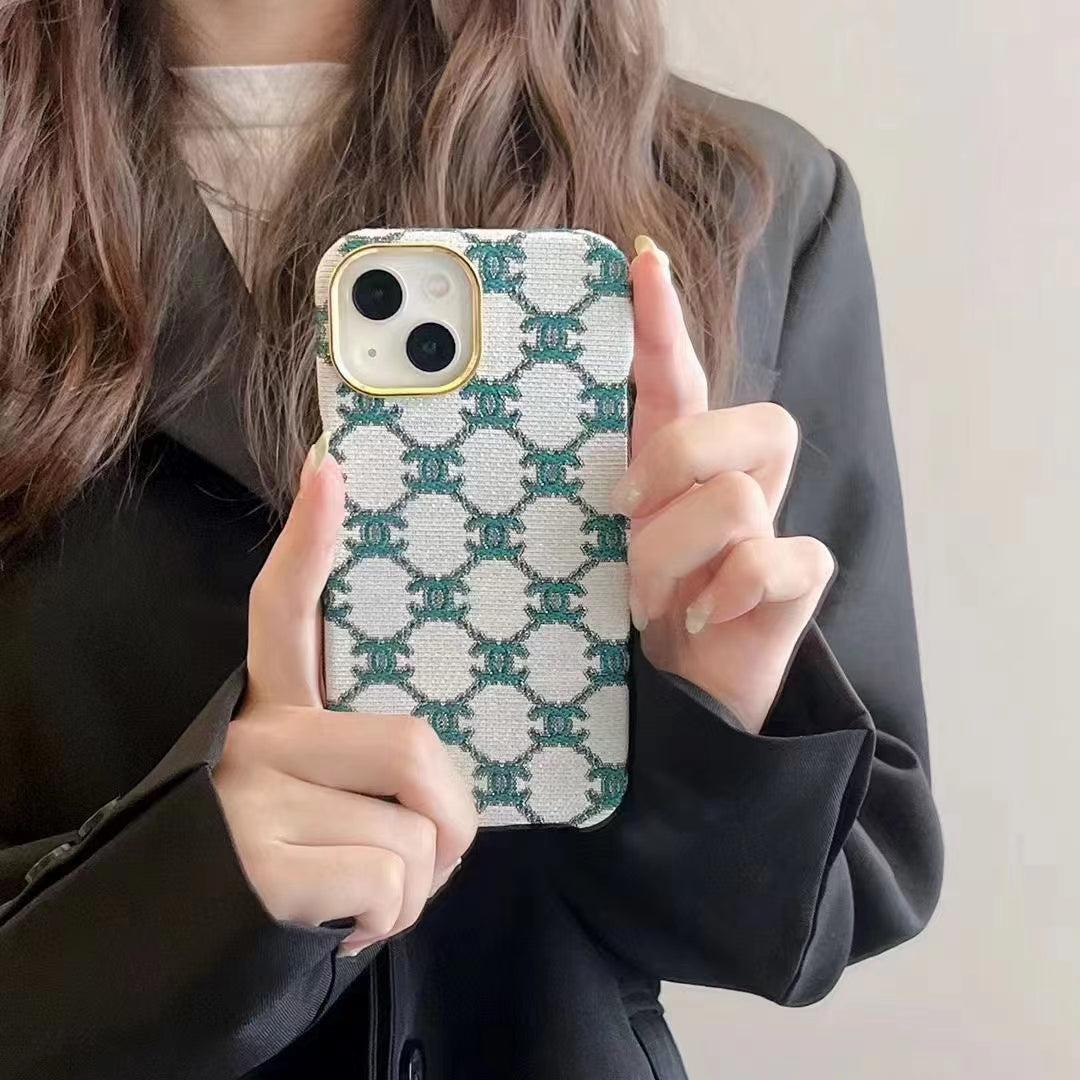 Luxury Patterned Fabric iPhone Case