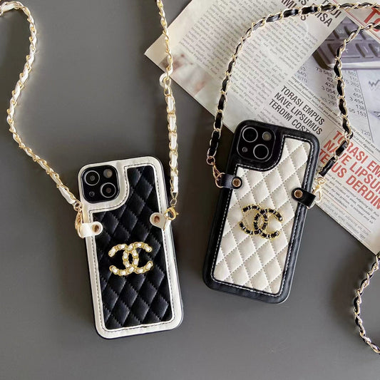 Leather Chanel iPhone Case