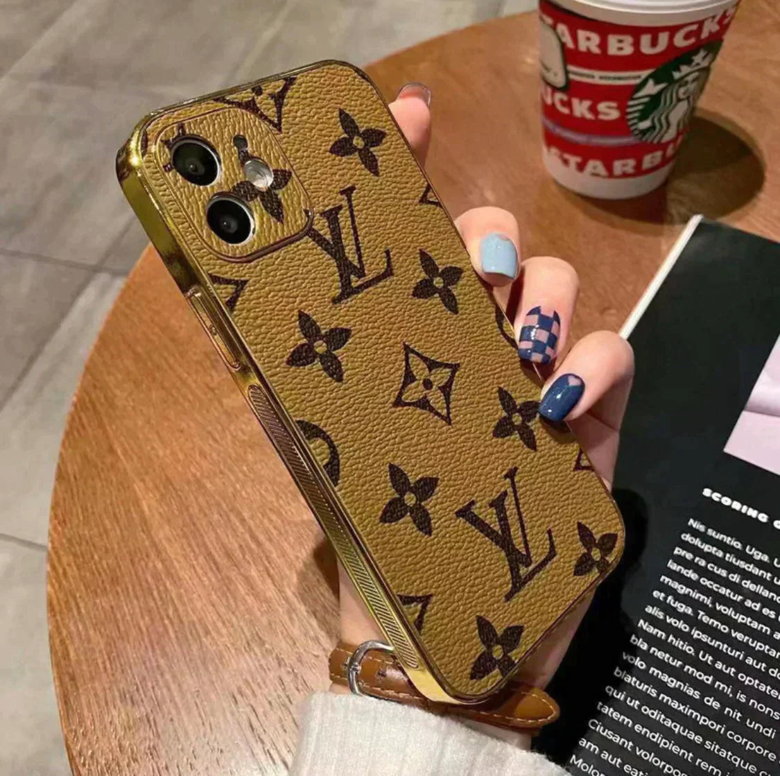 LV gold iPhone Cases - EliteCaseHub