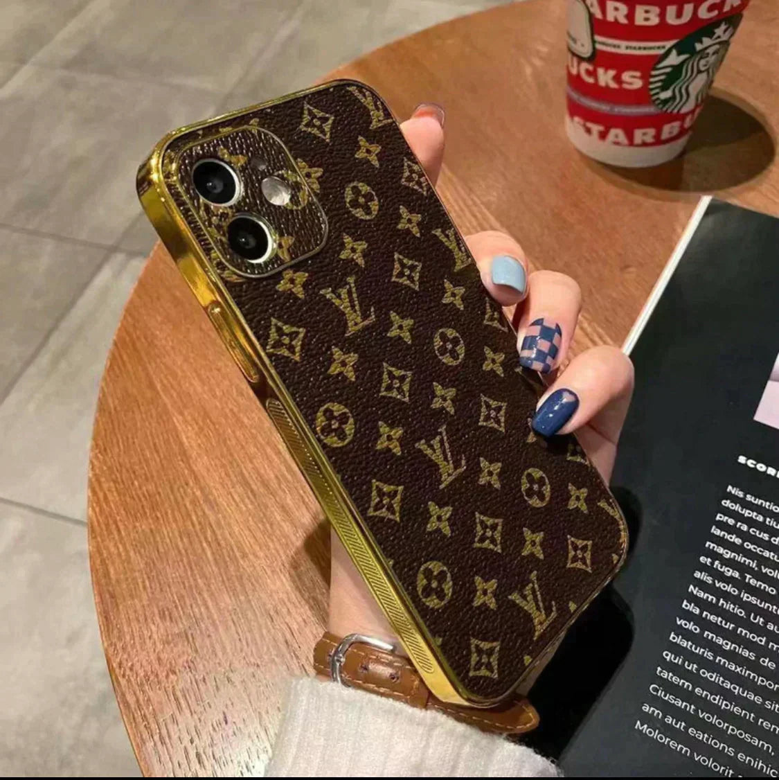 LV gold iPhone Cases - EliteCaseHub