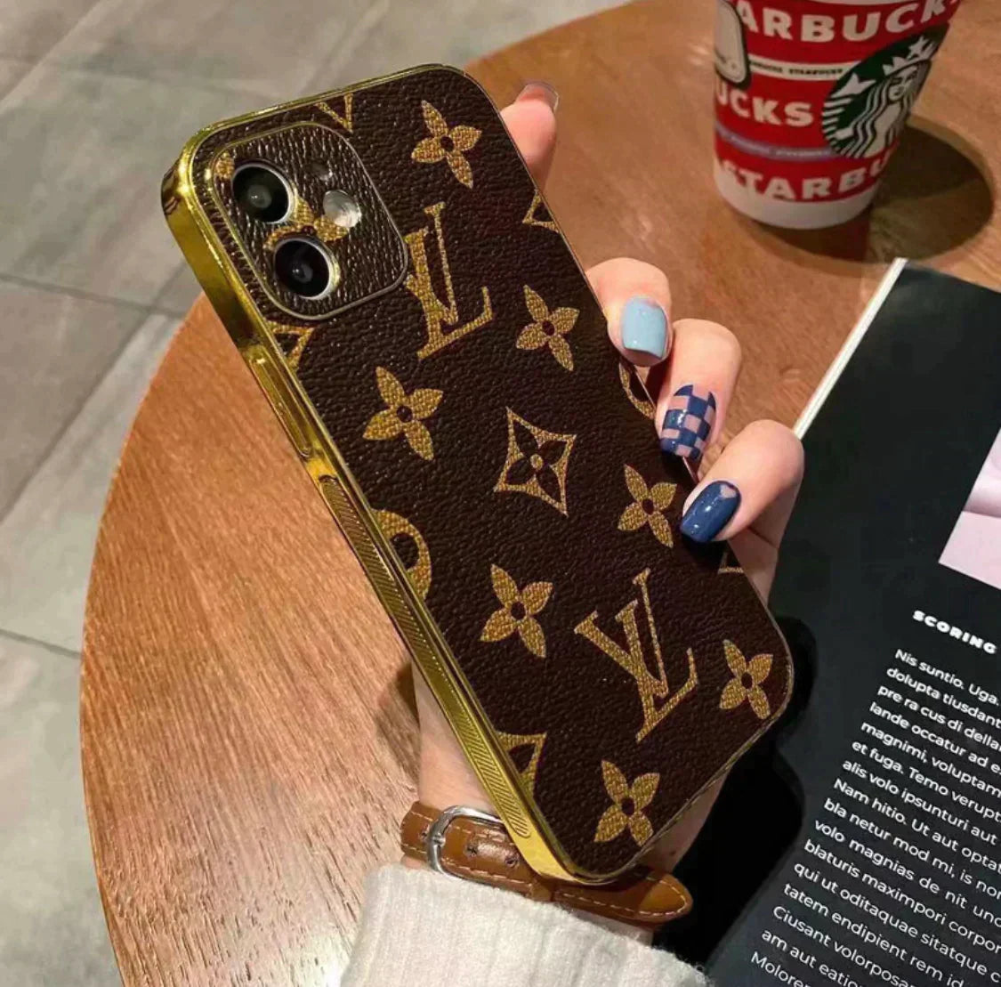 LV gold iPhone Cases - EliteCaseHub