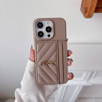 Leather YSL  iPhone Case