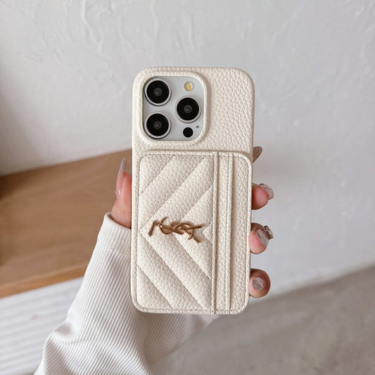 Leather YSL  iPhone Case