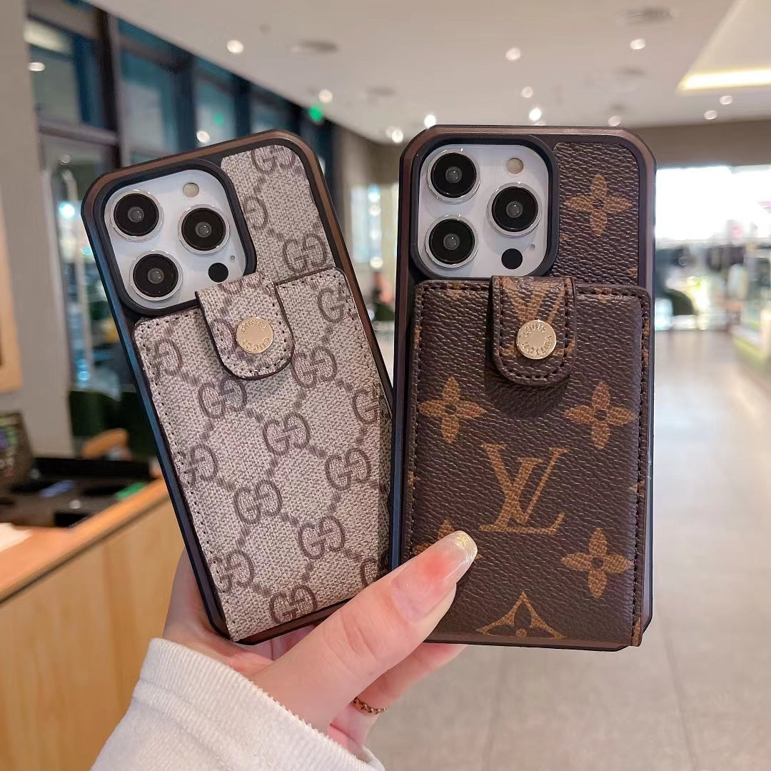 LV CASE IPHONE WITH CARD HOLDER