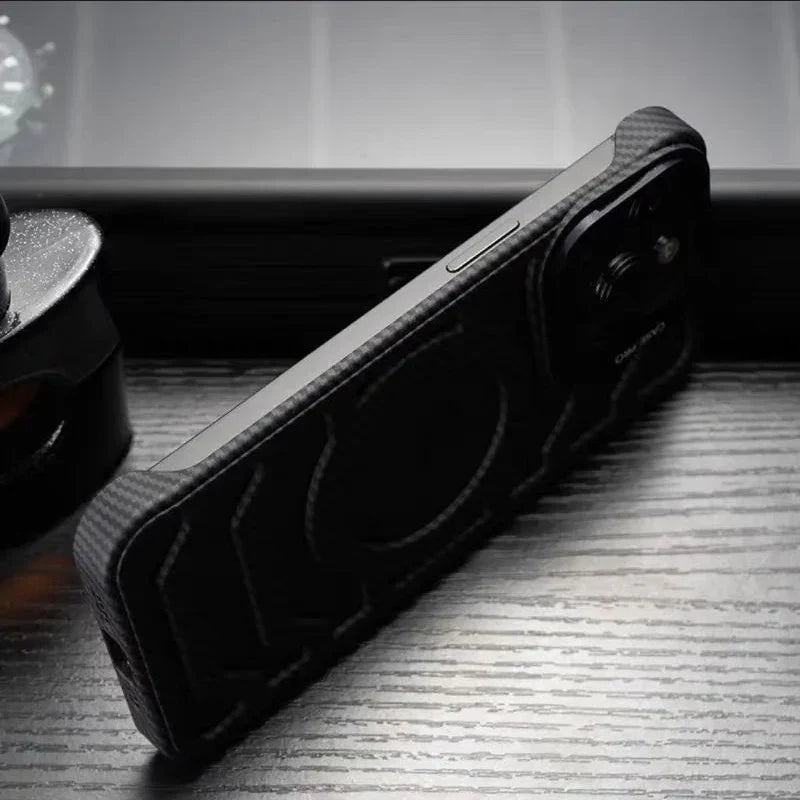 LUXURY CARBON FIBER TEXTURE MAGNETIC CASE FOR IPHONE 16 15 14