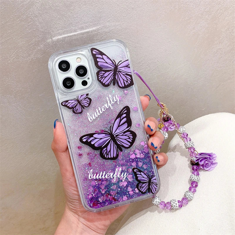 Purple Butterfly iPhone Cases