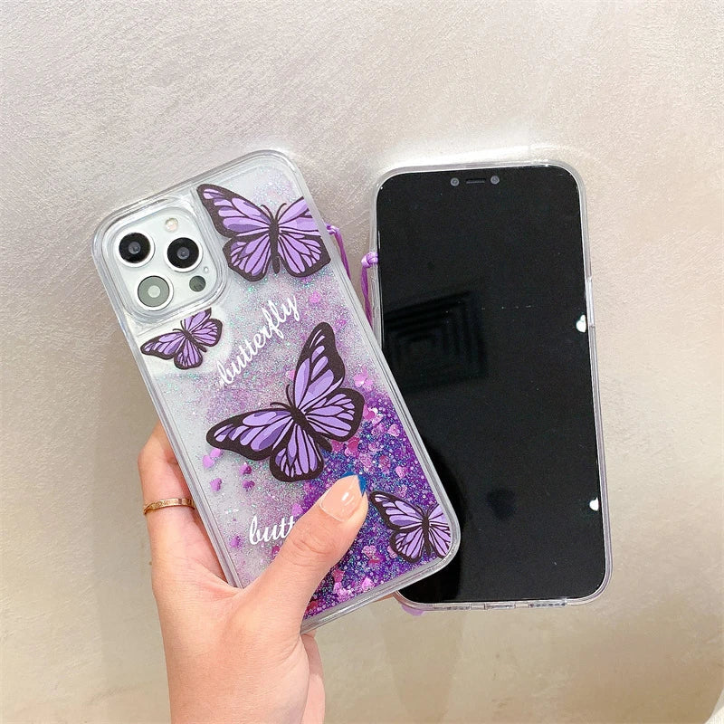 Purple Butterfly iPhone Cases