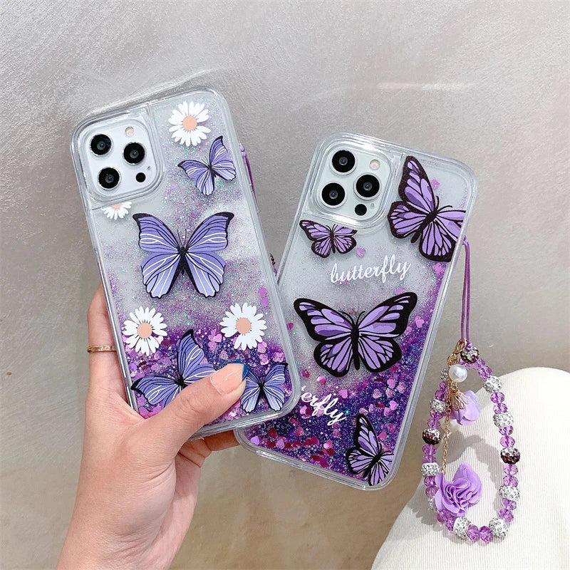 Purple Butterfly iPhone Cases