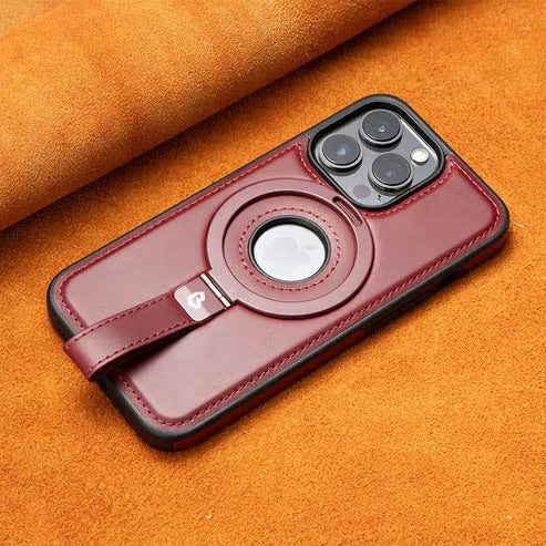 Full Coverage Shockproof Leather Magnetic Stand iPhone Case