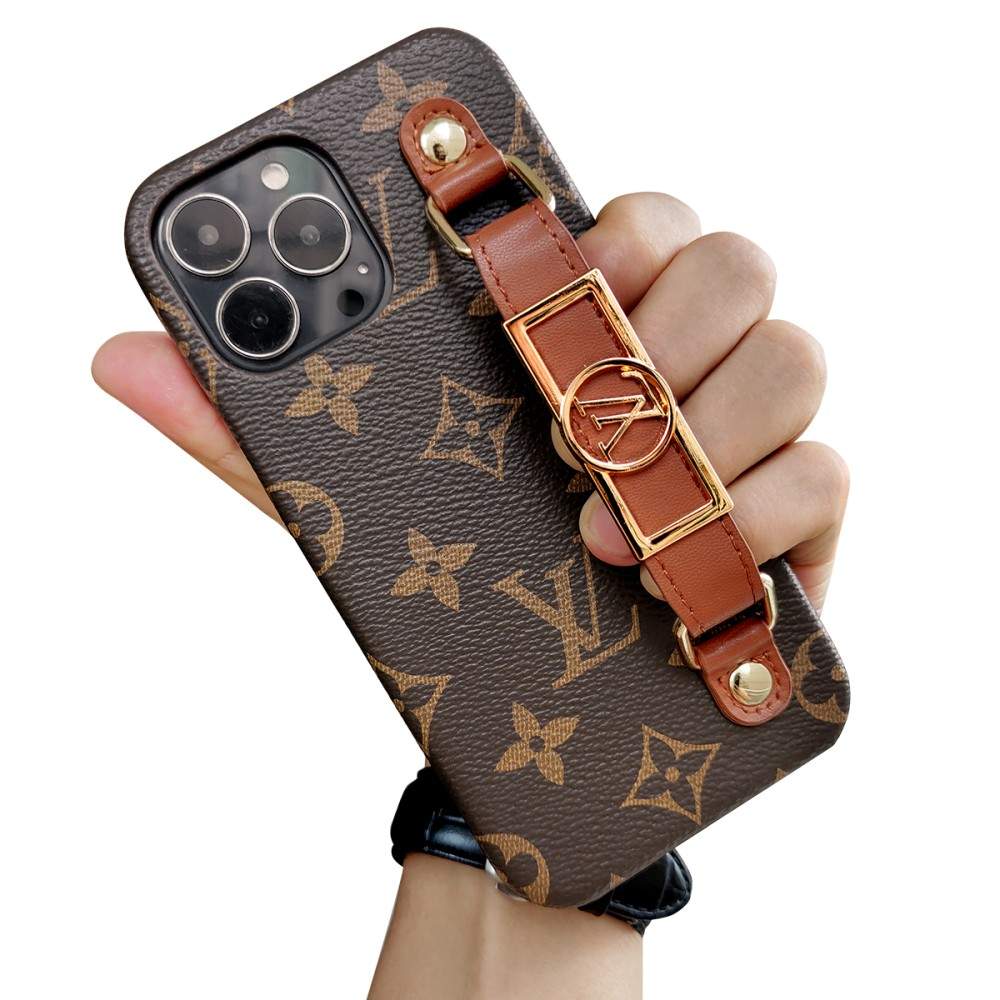 LUXURY LEATHER  WRIST BAND IPHONE CASE