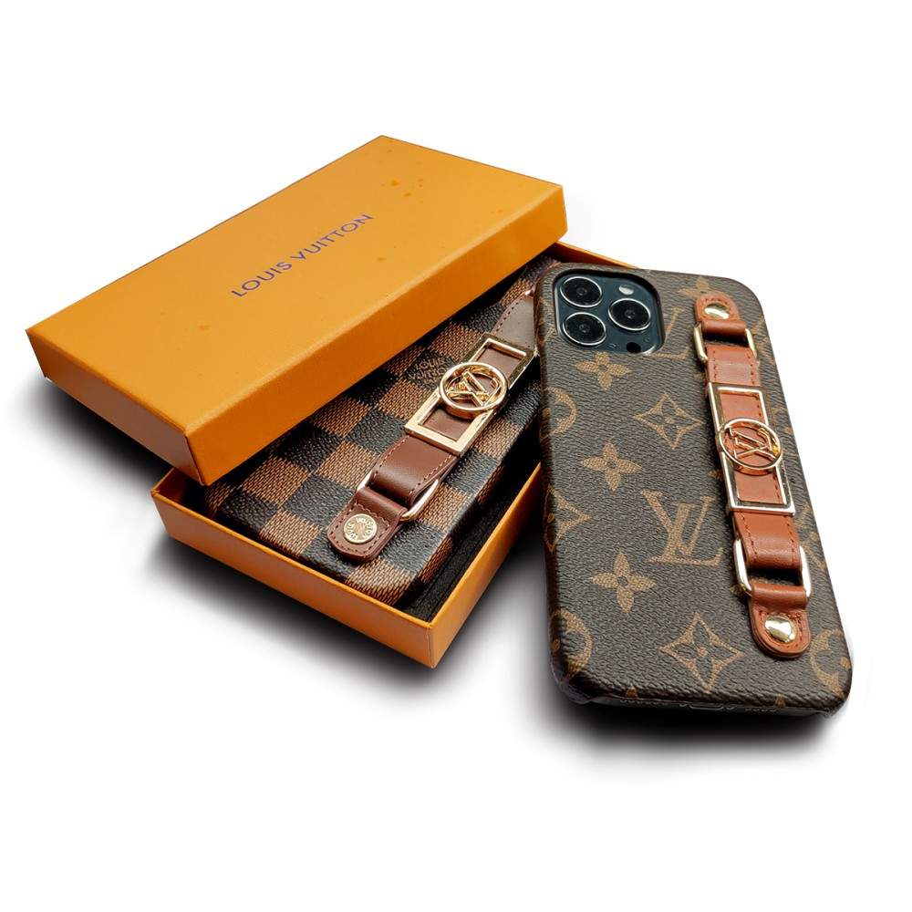 LUXURY LEATHER  WRIST BAND IPHONE CASE